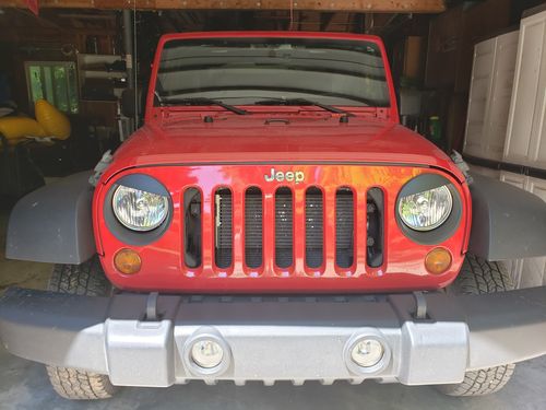 Customer photo review of Black Angry Eyes Head Light Bezels Coverfor 11-18 Jeep Wrangler JK/ JKU