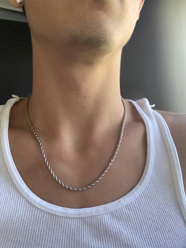 Customer photo review of Silver Rope Chain (3mm)