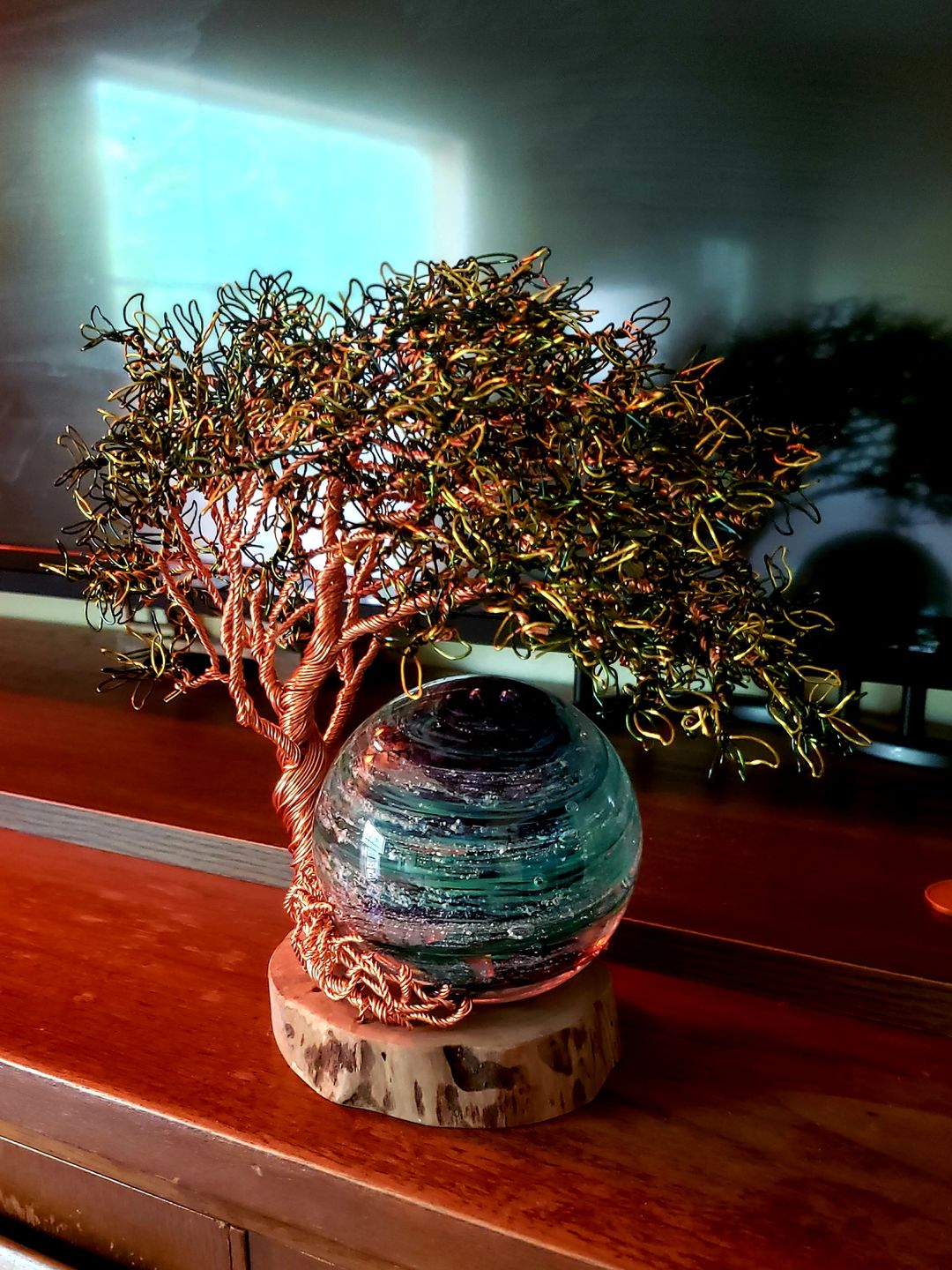 Customer photo review of Reading Tree Of Life with Tranquil Swirl Orb