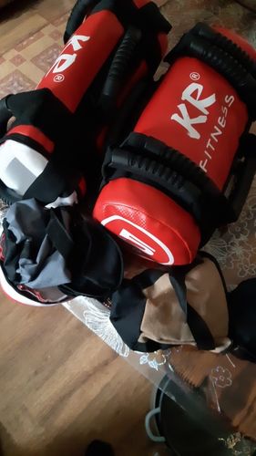 Customer photo review of 5/10/15/20/25/30KG Unfilled Power Bag Fitness Body Building Gym Sports Crossfit Sand Bag Muscle Training PU Leather Heavy Duty