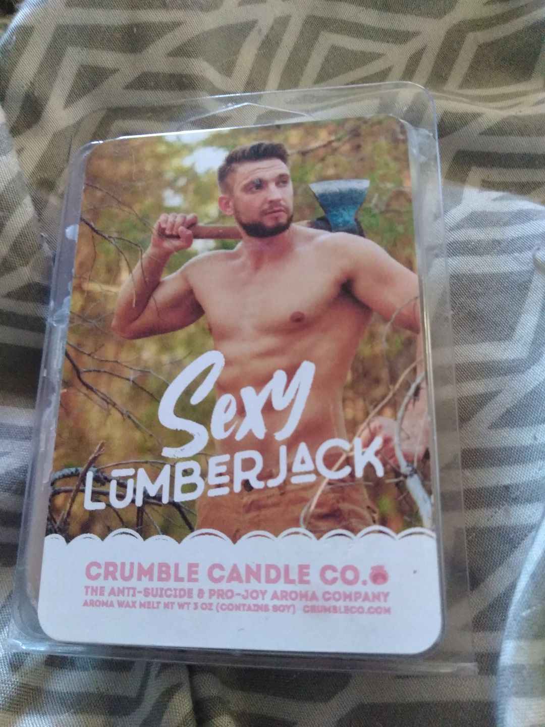Customer photo review of Sexy Lumberjack Wax Melts