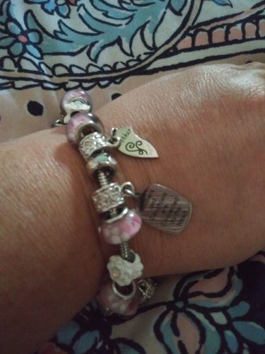 Customer photo review of Connected By The Heart Mother Daughter Bracelets