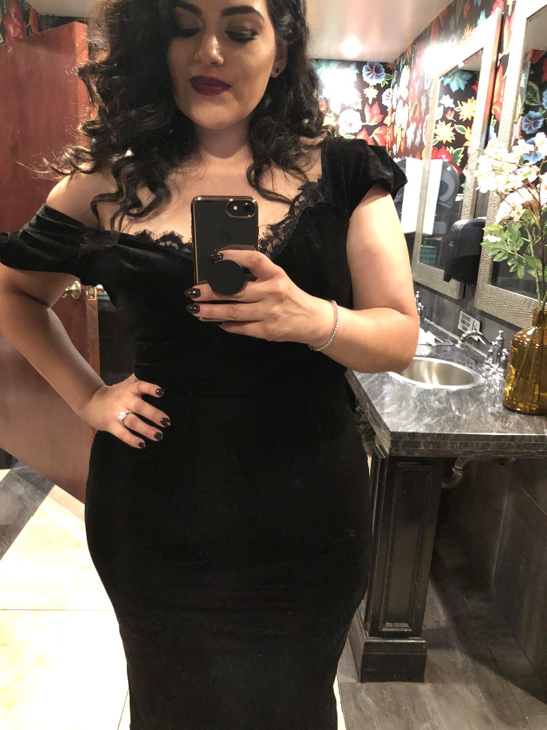 Customer photo review of Baudelaire Wiggle Dress in Black