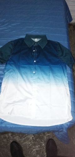 Customer photo review of Camisa®"Gradient Loose Male Shirt"