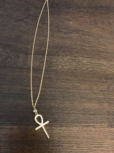 Customer photo review of Dainty ANKH Necklace