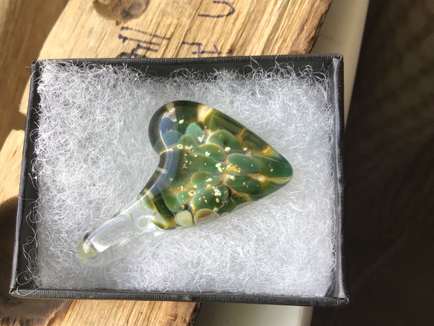 Customer photo review of Crocodile Pendant with Infused Cremation Ashes