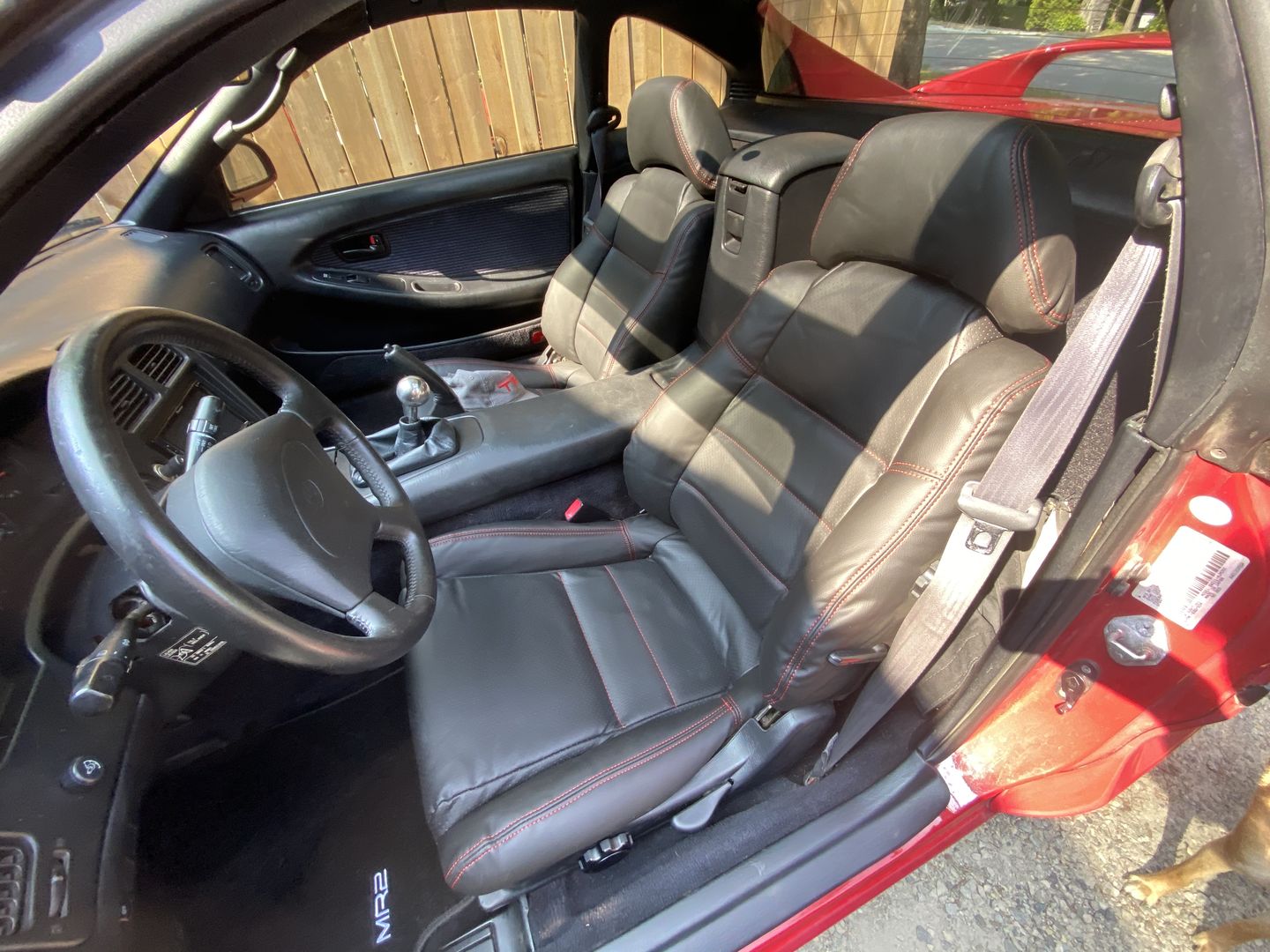Customer photo review of MR2Heaven OEM Plus Seat Covers (Black, TAN, Black W/ Red Stitching, Black/Red Hybrid)