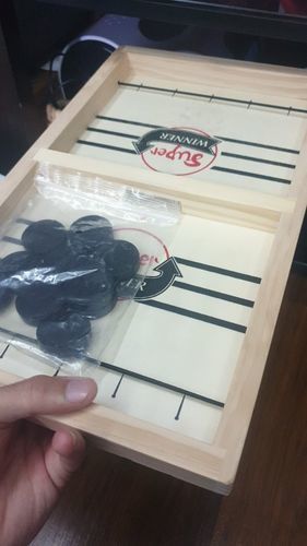 Customer photo review of Sling Puck - Fast Table Hockey Game