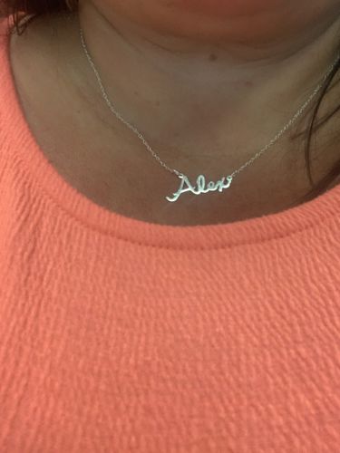 Customer photo review of Script Jules Style Name Necklace