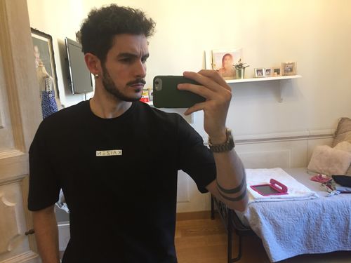 Customer photo review of DROP-SHOULDER TEE