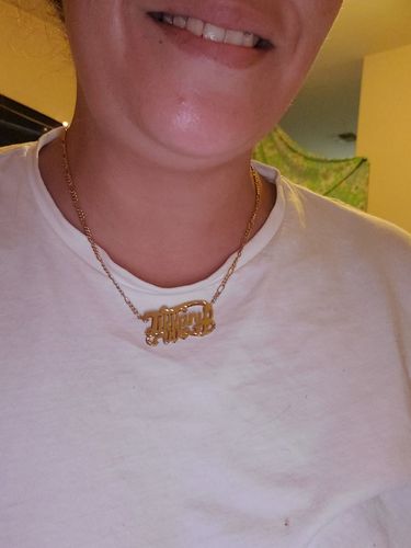 Customer photo review of Double Plated Name Necklace