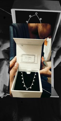 Customer photo review of Anushka Sharma Silver Queens Necklace