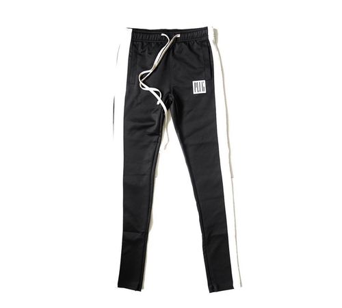 Customer photo review of Outside Solid One Stripe Track Pants (Black - White)