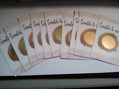 Customer photo review of Gold Glitter and Marbled Scratch Off Cards