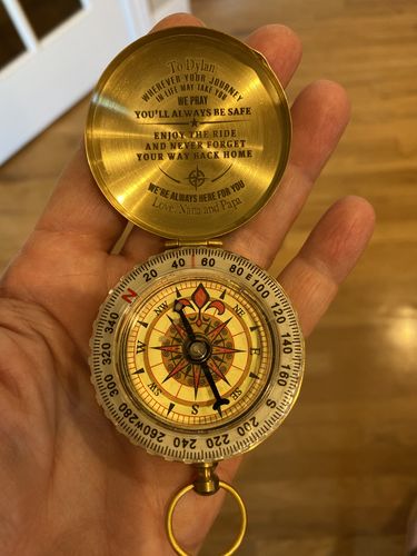 Customer photo review of Personalized Name - Pray You'll Always Be Safe - Compass
