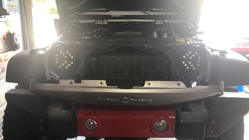 Customer photo review of 7 Inch Arrow LED Headlights for 97-18 Jeep Wrangler TJ/ JK (DOT Approved)