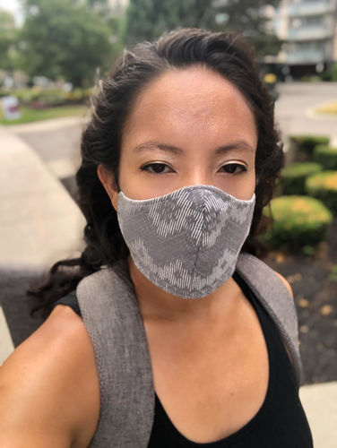 Customer photo review of PRE-ORDER Handwoven Face Mask