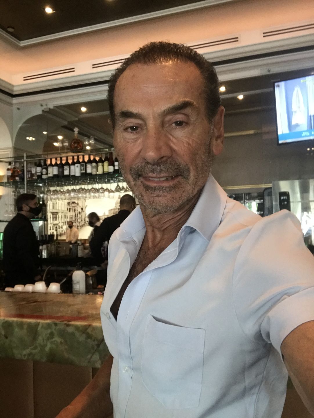 Customer photo review of Phenom Classic Black Short Sleeve Men's Dress Shirt