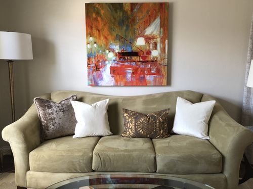 Customer photo review of Velluto Pearl White Velvet Pillow Cover