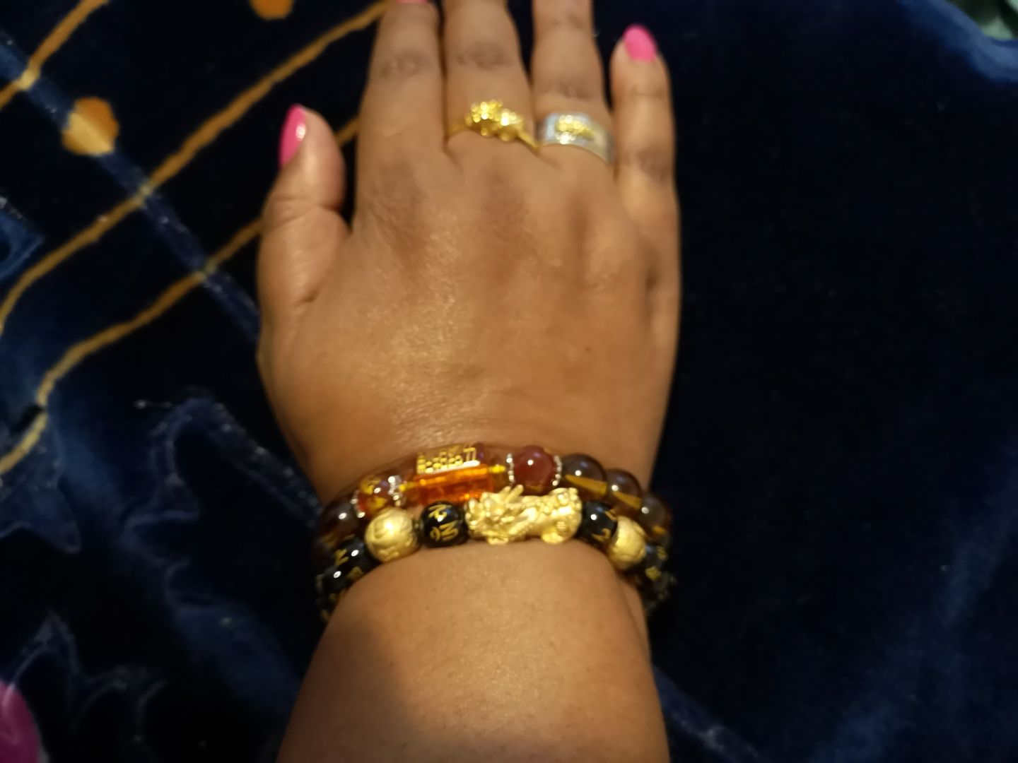 Customer photo review of Adjustable Lucky Gold Piyao Ring