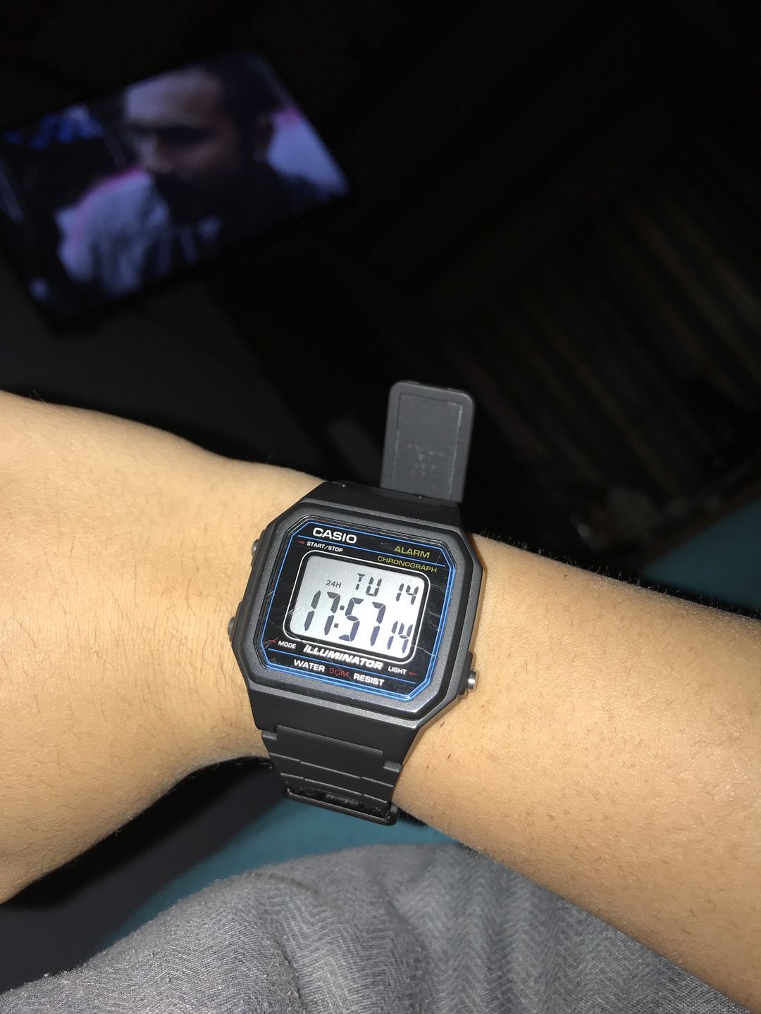 Customer photo review of Reloj Casio Vintage W-217H-1AVDF Classic Líneas Azules