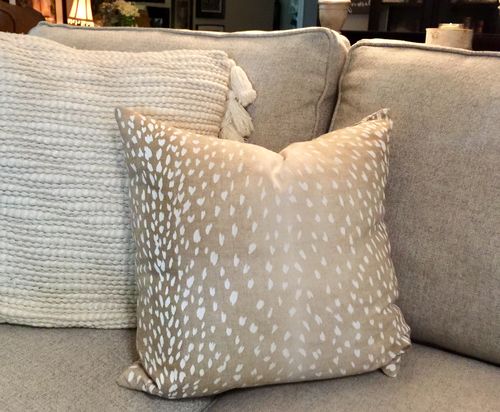 Customer photo review of Antelope Beige Pillow Cover