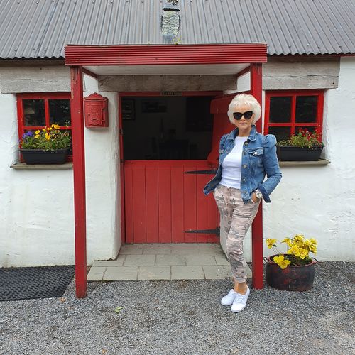 Customer photo review of Shiven Pink Camouflage Print Trousers