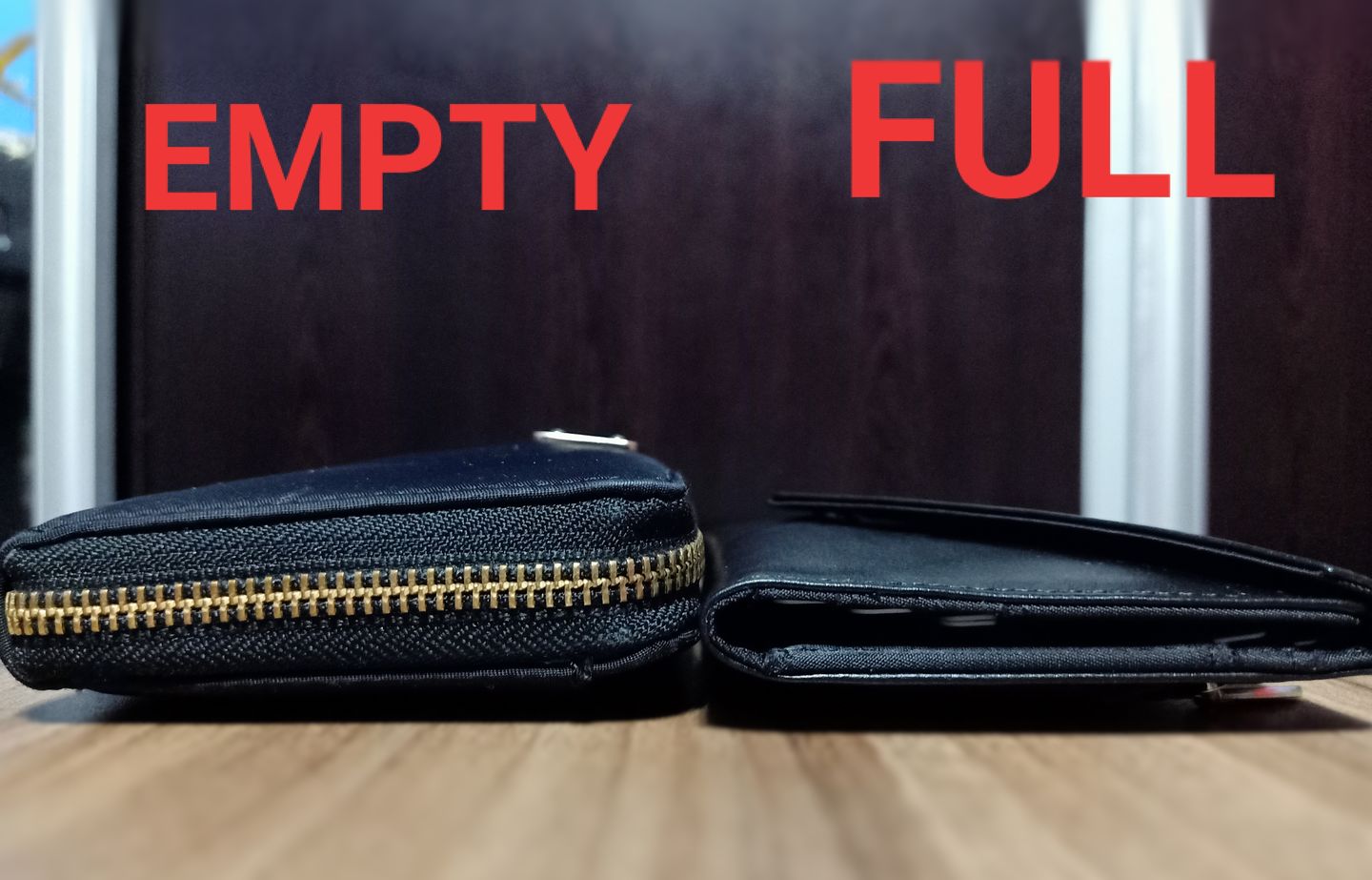 Customer photo review of Leather Slimvelope Black