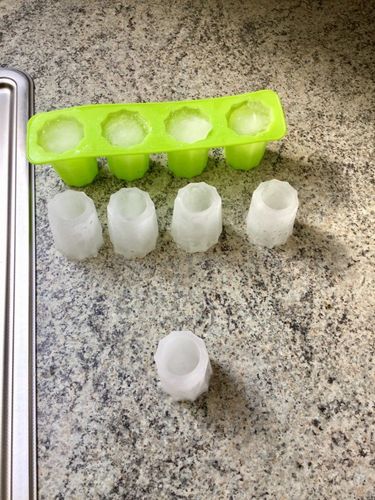 Customer photo review of Ice Shot Glass Mold