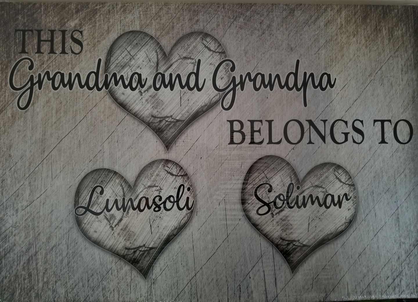 Customer photo review of Personalized "This Grandma Belongs To" Premium Canvas