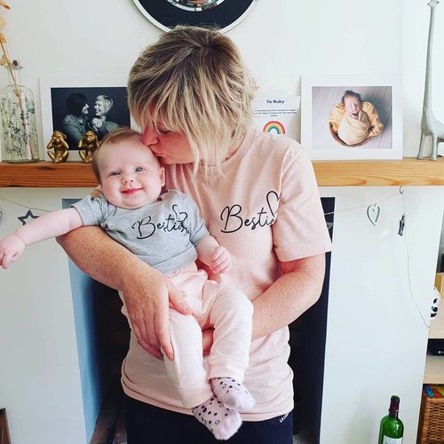 Customer photo review of Besties Mini Logo Mum & Kid Matching Tees (MRK X)