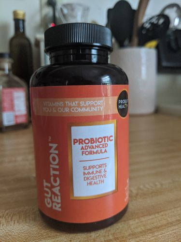 Customer photo review of GUT REACTION -Probiotic Advanced Formula (45 Day Supply/ .64 Cent A Day) CLICK HERE