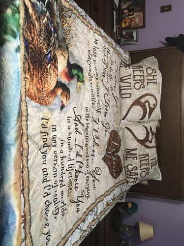 Customer photo review of Duck - I Choose You Couple - Quilt Comforter Set