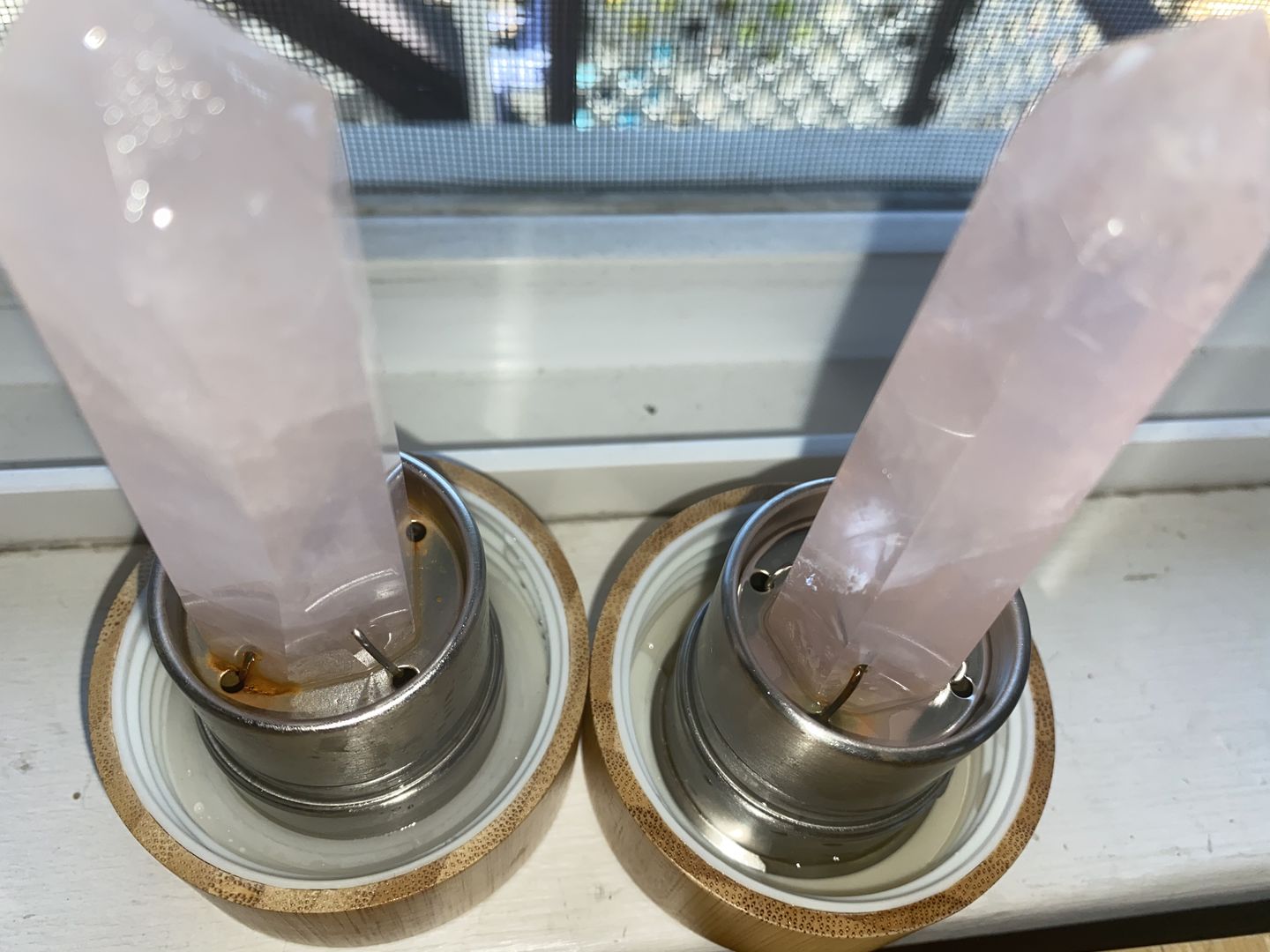 Customer photo review of Crystal Wand Water Bottle + Protective Sleeve (Stainless Steel)