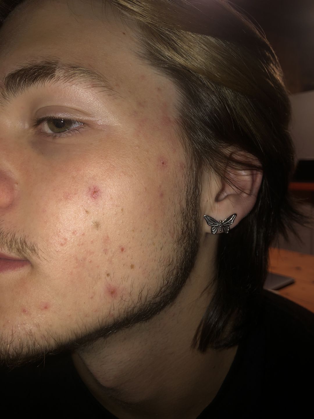 Customer photo review of HJ BUTTERFLY STUD EARRING