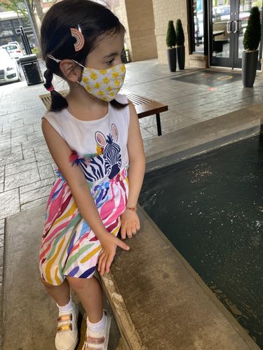 Customer photo review of *PRE-ORDER* SET OF 2 PASTEL KIDS’ FACE MASKS