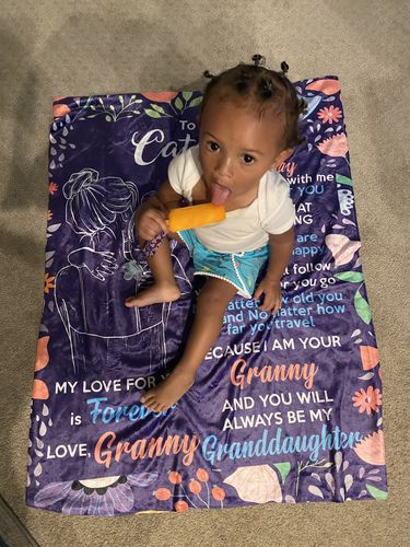 Customer photo review of Granddaughter Blanket - FL