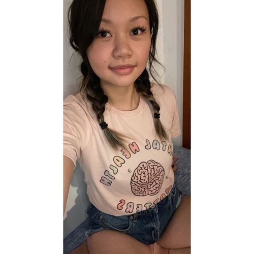 Customer photo review of Mental Health Matters (Brain) -- T-Shirt