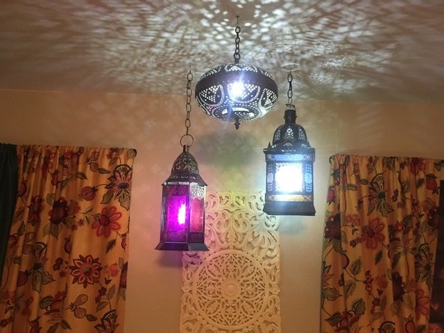 Customer photo review of 3-Pack Kit w/ Remote Control Cool White 12-LED Omni360 Omni-Directional Lantern Light, Hanging / Table Top (Battery Powered)