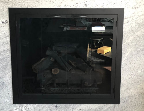 Customer photo review of Steel Fireplace Glass Door Masonry & Zero Clearance - Carolina