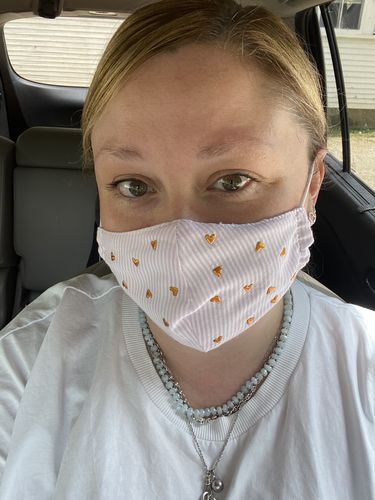 Customer photo review of *PRE-ORDER* SET OF 3 PASTEL FACE MASKS