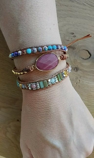 Customer photo review of Heilendes Rhodochrosit Wickelarmband | Boho | 100% Handgemacht