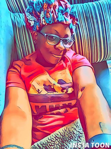 Customer photo review of Locs & Natural Hair Satin Lined Bonnets