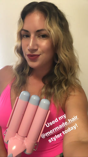 Customer photo review of Mermade Hair Waver - Pink - 32mm