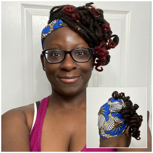 Customer photo review of Locs/ Natural Hair Headband