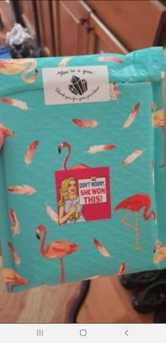 Customer photo review of Don't worry, she won this sticker