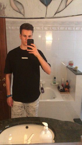 Customer photo review of DROP-SHOULDER TEE