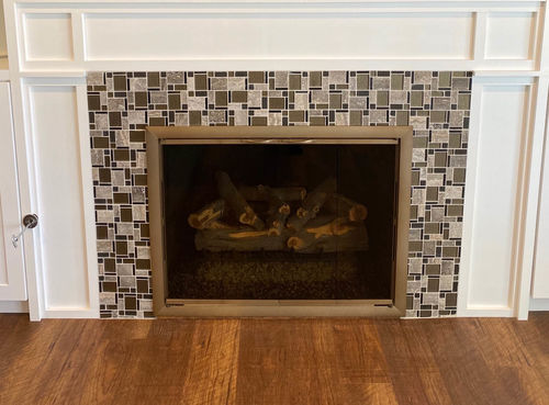 Customer photo review of Aluminum Fireplace Glass Doors Masonry & Zero Clearance - Brookfield