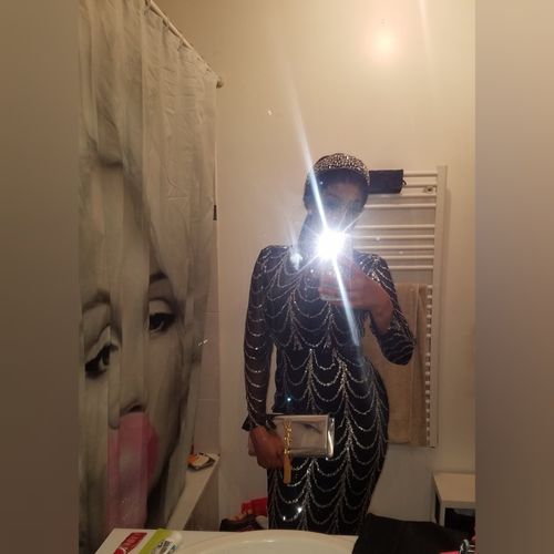 Customer photo review of MISSORD Sequin Lace Maxi Wedding Party Dress