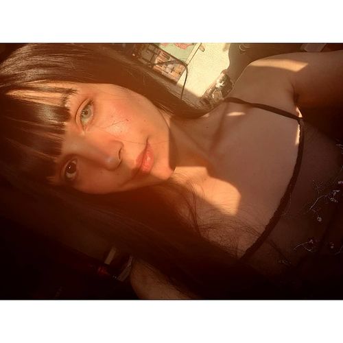 Customer photo review of Sylvia Black Air Bangs Wig YC40001